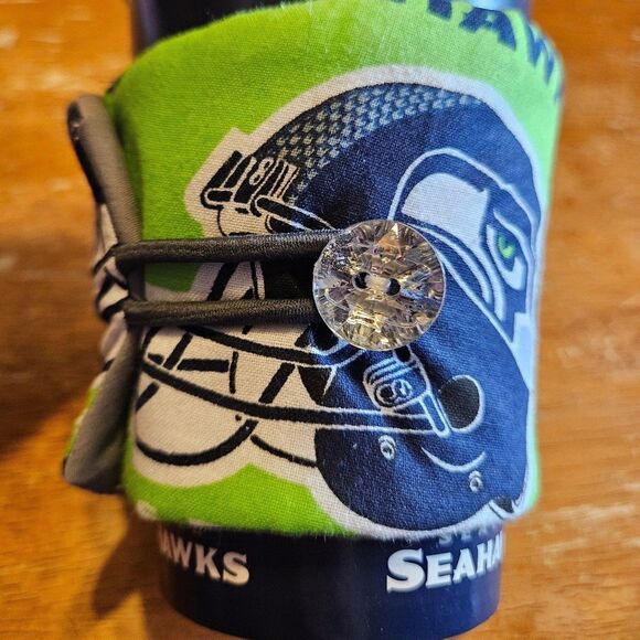 Seattle Seahawks Hand Made Coffee Cup Cozie Wrap - Picture 9 of 10